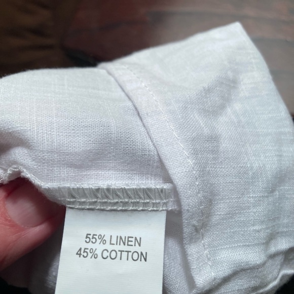 Linen & Cotton White spaghetti strap cami size L NWOT - Picture 4 of 6